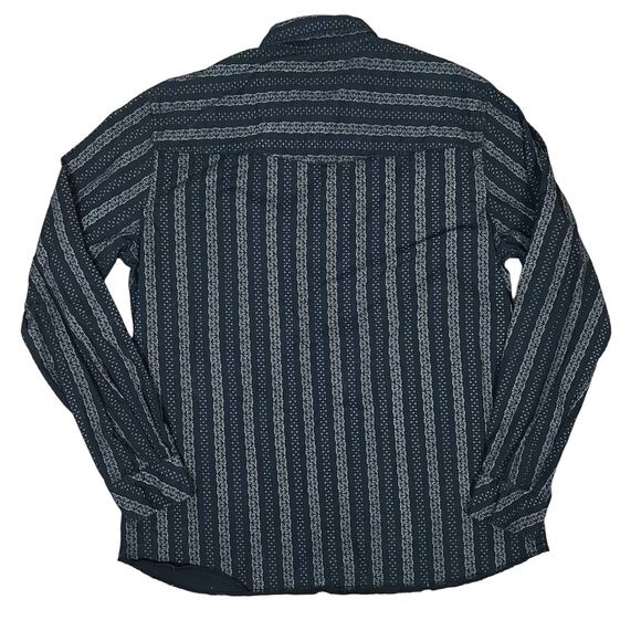 Black and Gray Printed Western Pearl Snap Shirt Lane Vintage XL - Picture 3 of 7